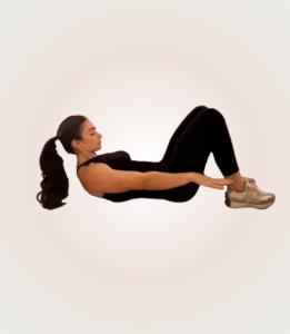 crunch hold position from core moms pre pregnancy workout