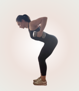 Dumbbell bent over row from Core moms pre pregnancy workout