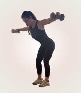 Dumbbell reverse fly from core moms pre pregnancy workout